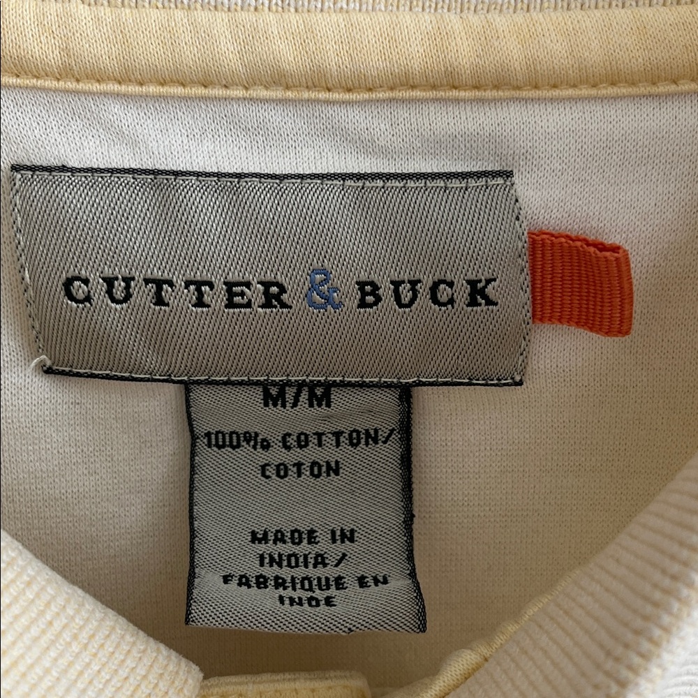 Cutter and Buck pale yellow short sleeve polo shirt size medium - Picture 5 of 15